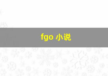 fgo 小说